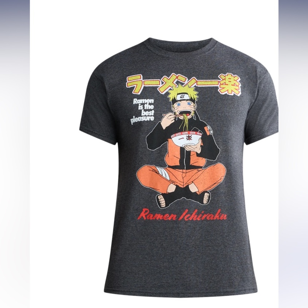 Naruto Men's Graphic Tee with Short Sleeves